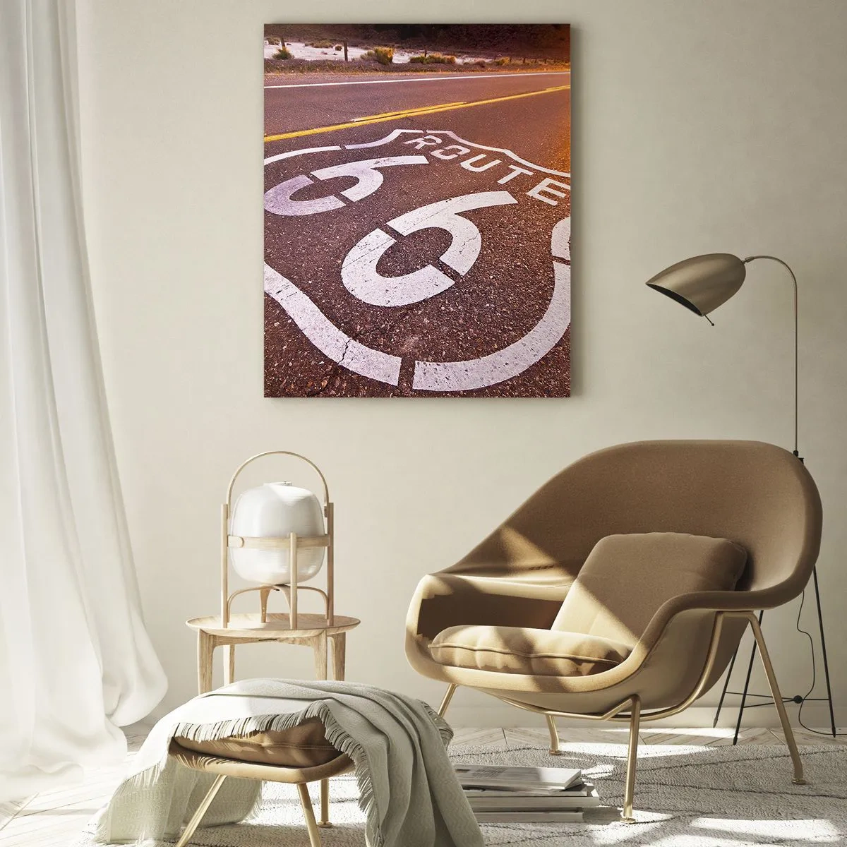 Obraz na skle - Slávna cesta 66 - 50x70 cm