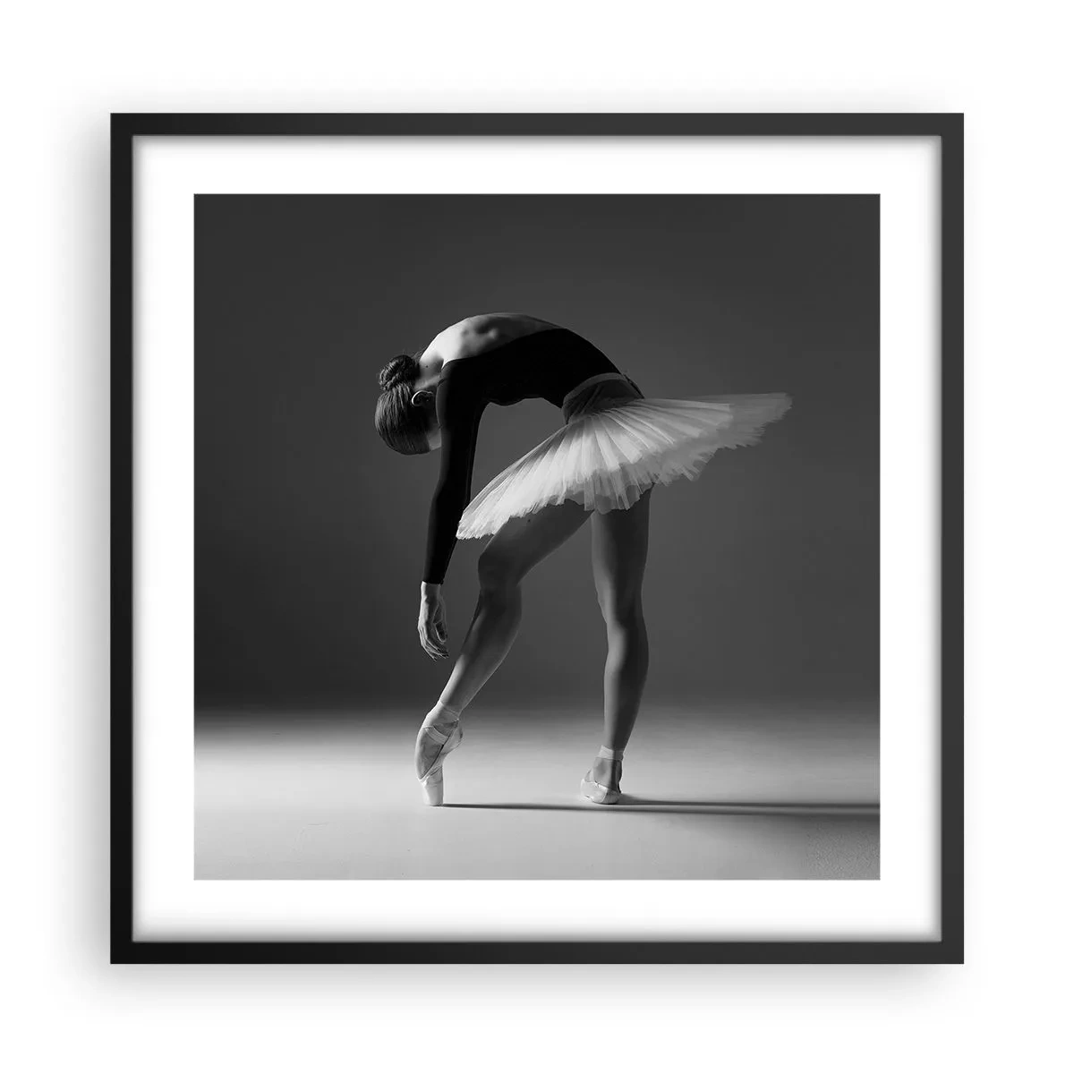 Plagát v čiernom ráme - Bella ballerina - 50x50 cm