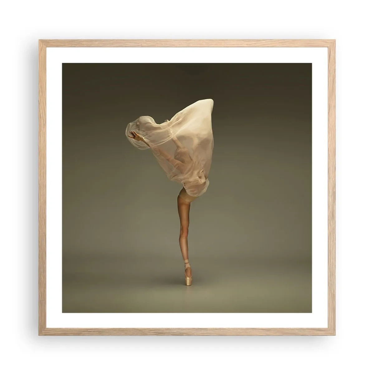 Plagát v ráme zo svetlého duba - Hneď poletí - 60x60 cm