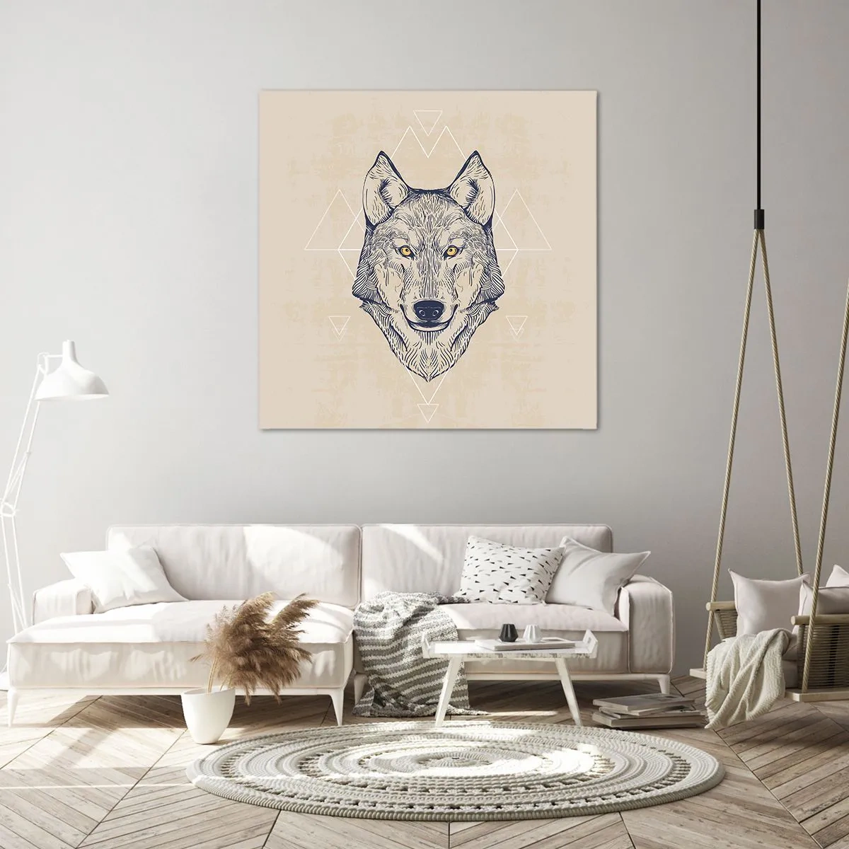 Obraz na plátne - Alfa o prenikavom pohľade - 70x70 cm