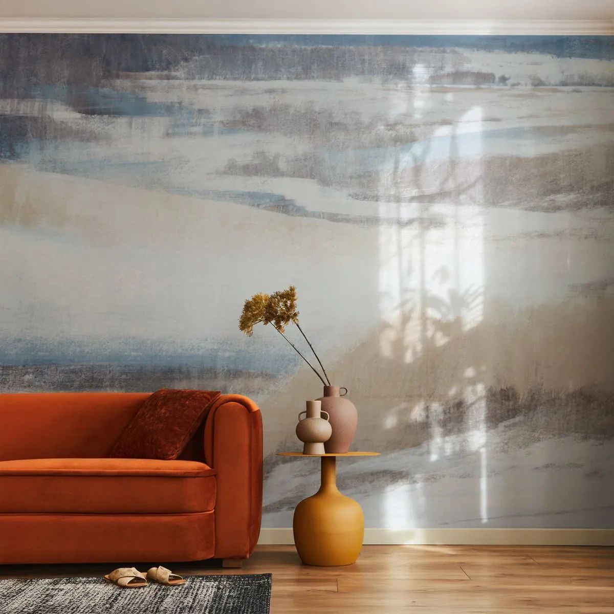 Fototapeta Premium Sand - Zimná kompozícia - Zima, Kus, Pastel - 350x256 cm