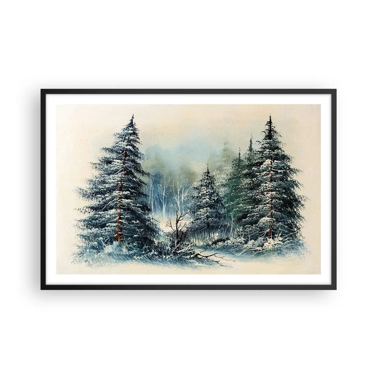 Plagát v čiernom ráme - Pripravenie na Vianoce - 91x61 cm