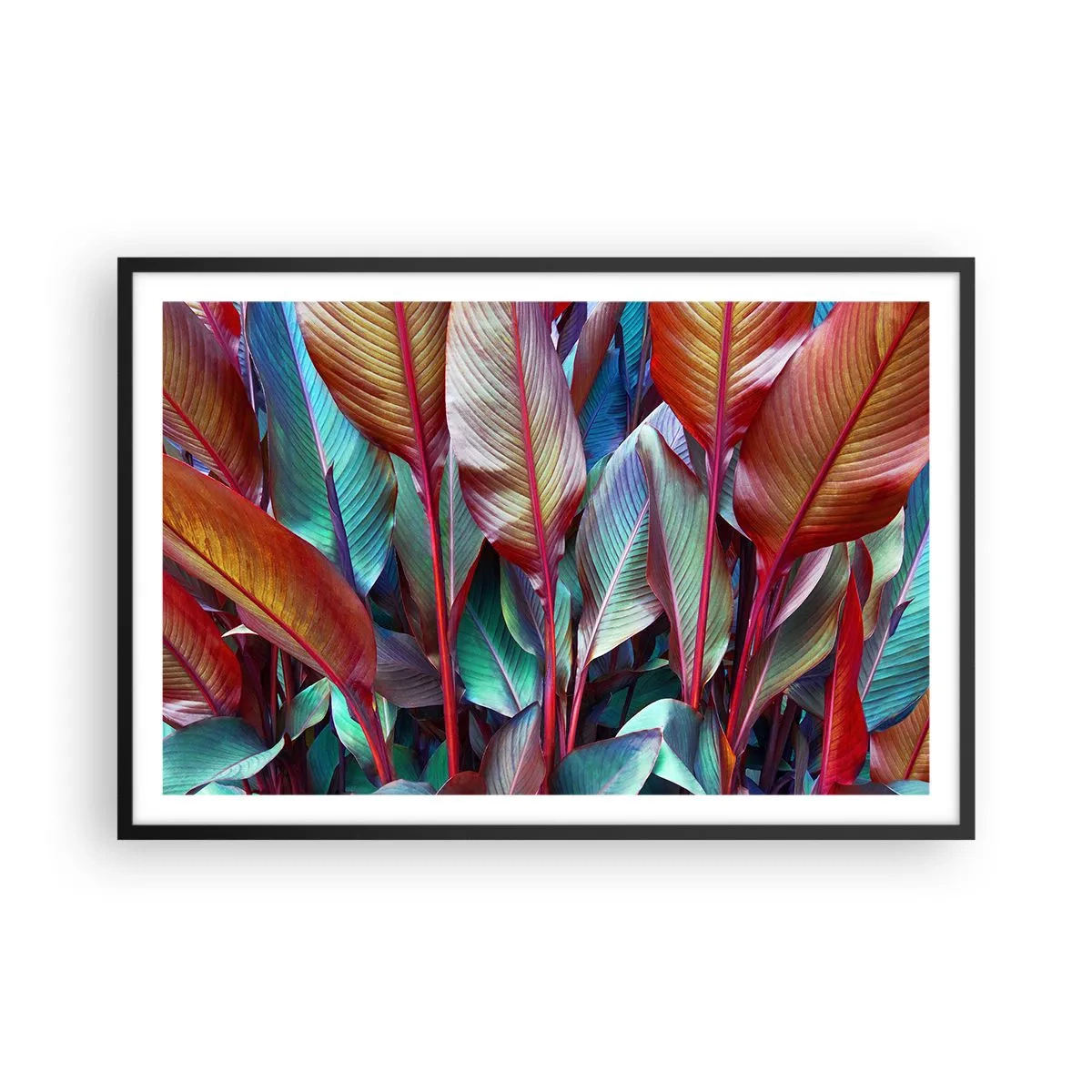 Plagát v čiernom ráme - Farebná húština - 91x61 cm