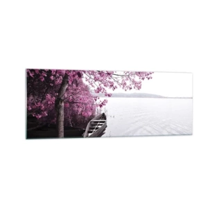 Obraz na skle - V ružovom tichu - 140x50 cm