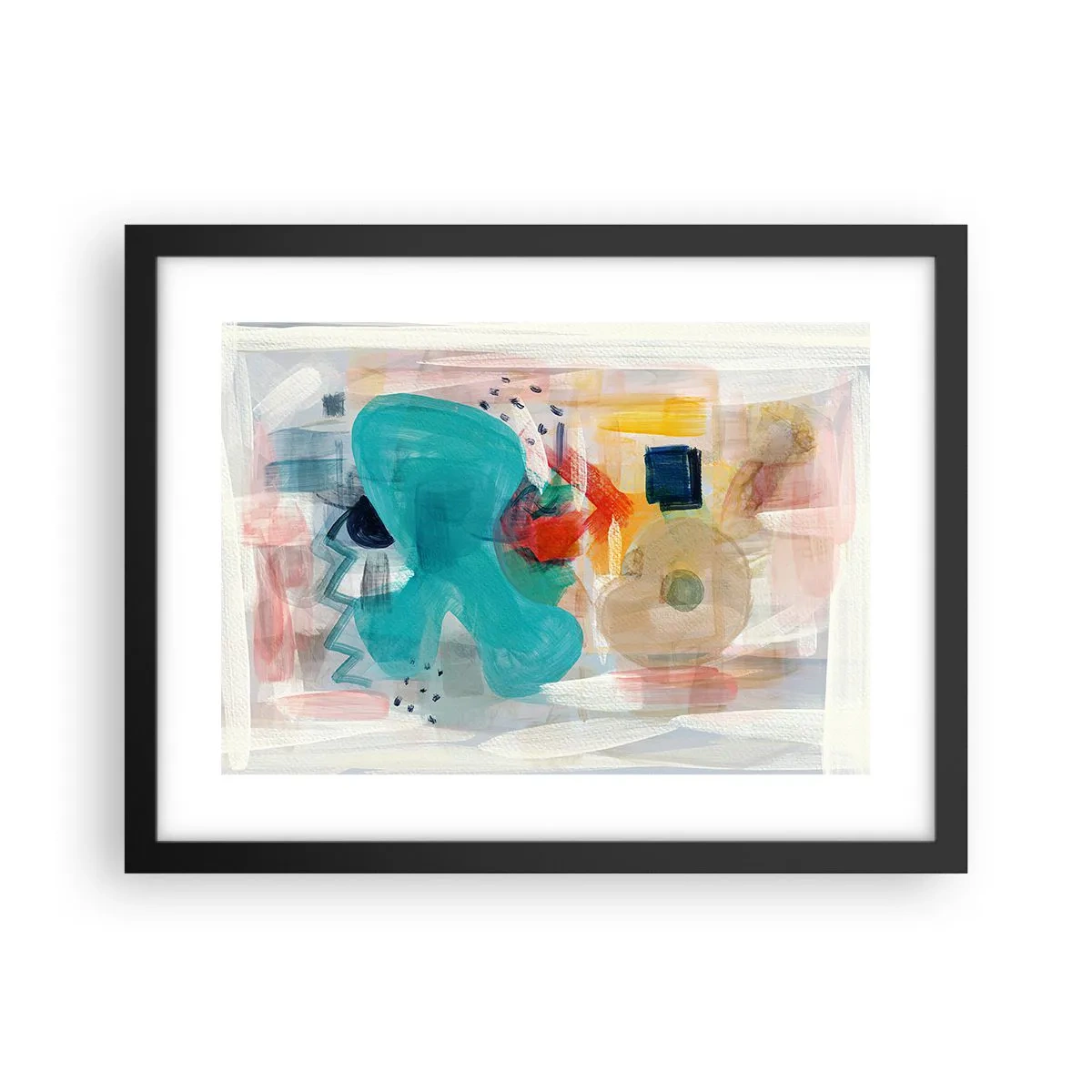 Plagát v čiernom ráme - Farebná hra - 40x30 cm