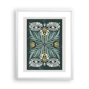 Plagát v bielom ráme - Ako ľudová vystrihovačka - 40x50 cm