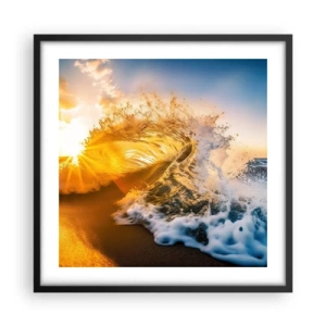 Plagát v čiernom ráme - Hra v piesku - 50x50 cm