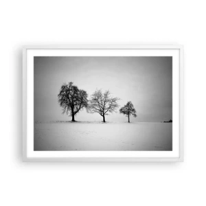 Plagát v bielom ráme - O čom sníva? - 70x50 cm