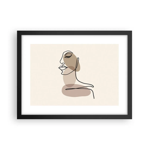 Plagát v čiernom ráme - Pri počúvaní samého seba - 40x30 cm