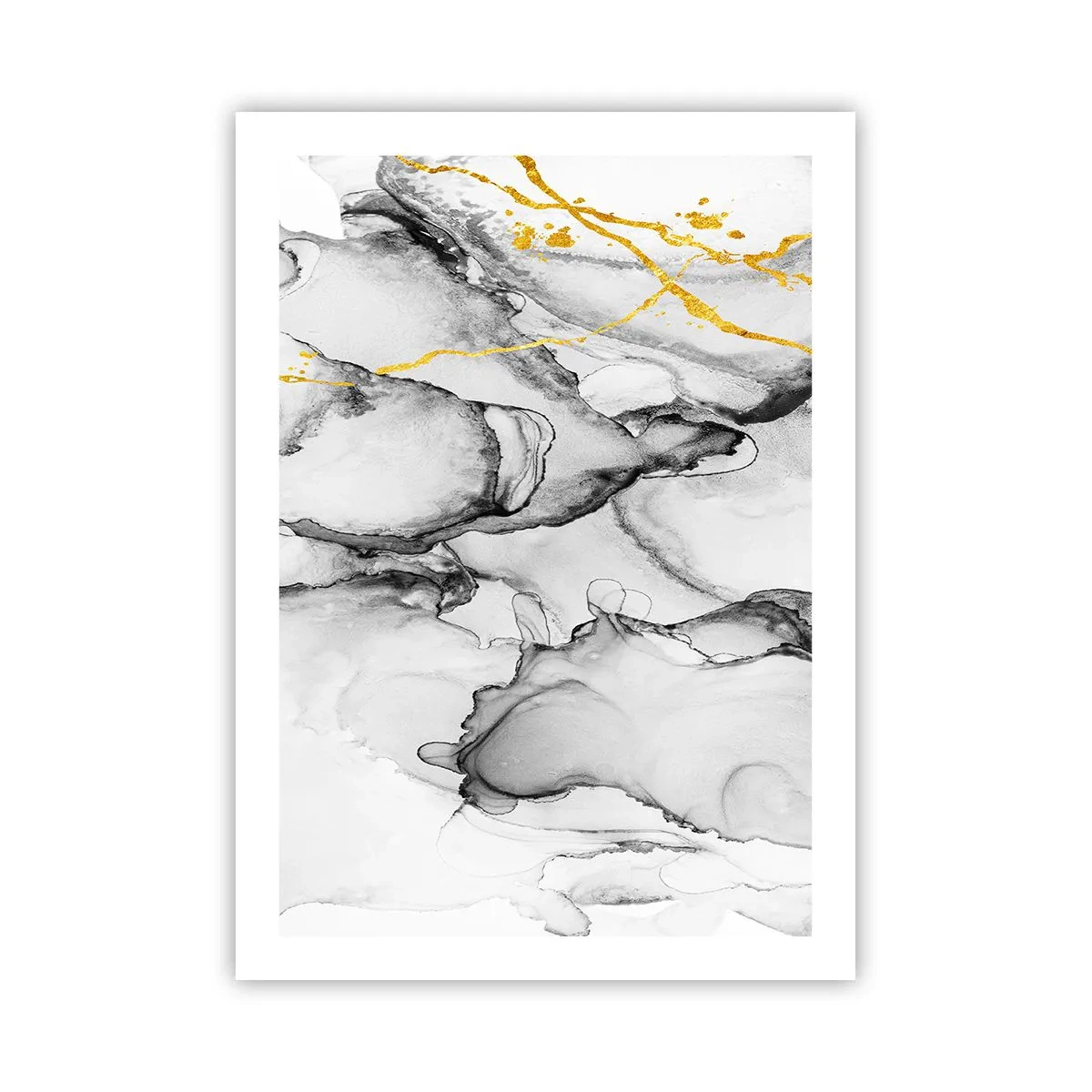 Plagát - Kompozícia so zlatým motívom - 50x70 cm