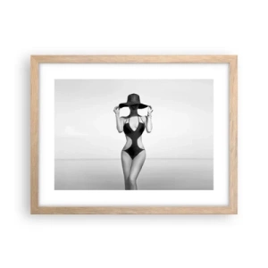 Plagát v ráme zo svetlého duba - Volám sa: Elegancia - 40x30 cm