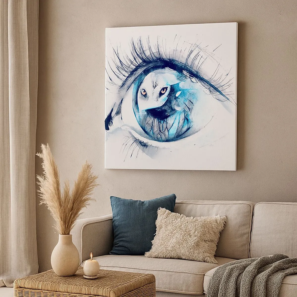 Obraz na plátne - Z očí do očí s divočinou - 30x30 cm