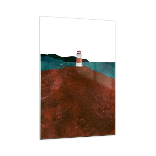 Obraz na skle - Hľadiaca na more - 70x100 cm