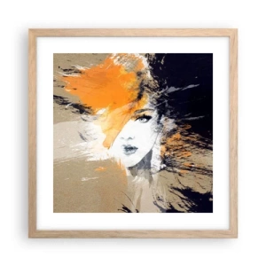 Plagát v ráme zo svetlého duba - A je svetlo - 40x40 cm