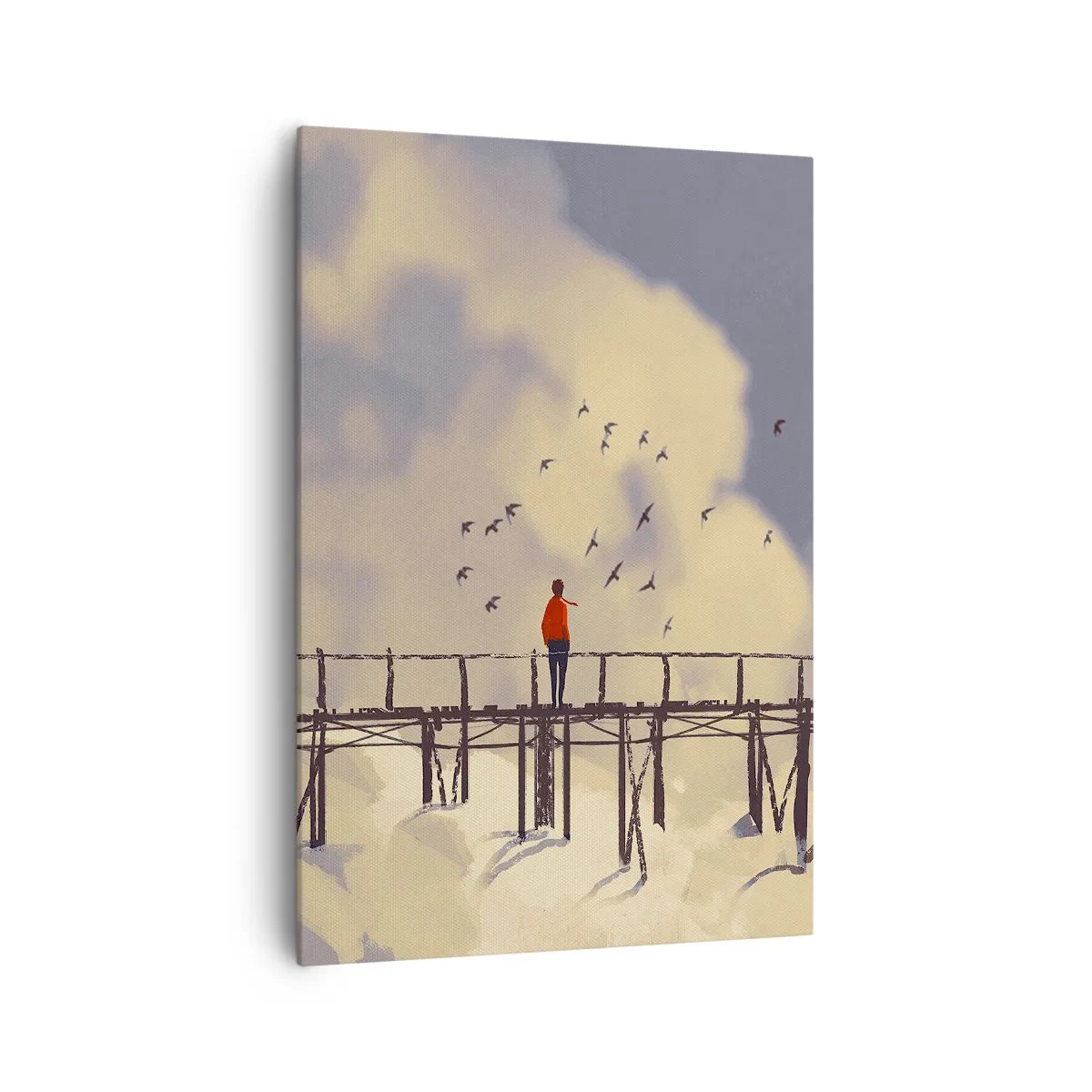 Obraz na plátne - Modrý stesk - 70x100 cm