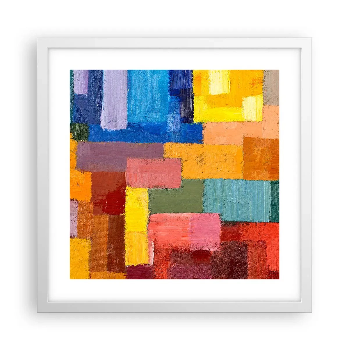 Plagát v bielom ráme - Každý iný, všetky farebné - 40x40 cm