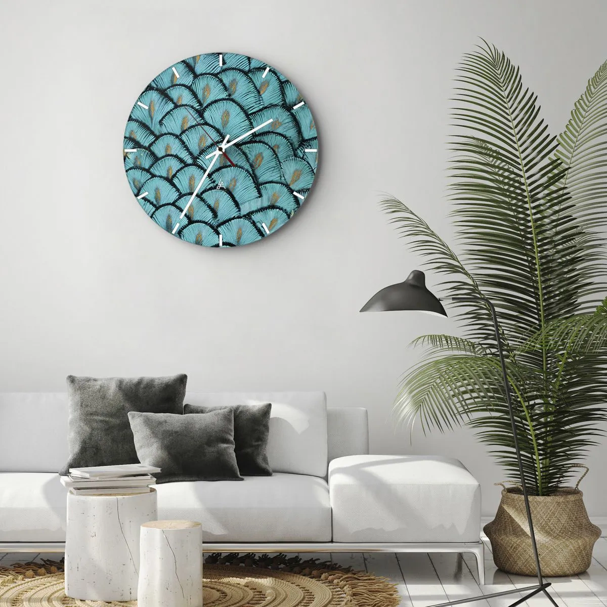 Nástenné hodiny - Veľká slávnosť peria - 40x40 cm