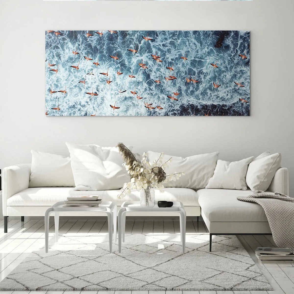 Obraz na skle - Prímorský sprievod - 100x40 cm