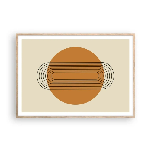 Plagát v ráme zo svetlého duba - Dokonalý plán - 100x70 cm