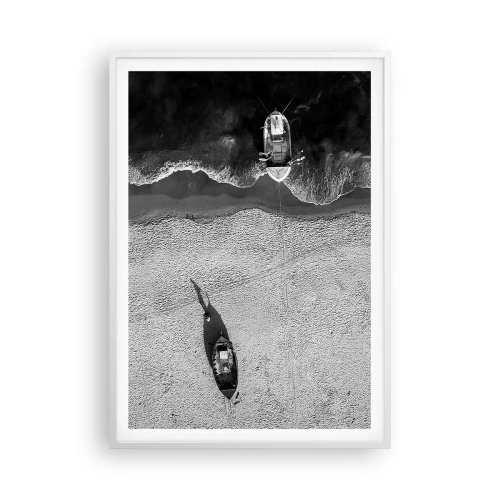 Plagát v bielom ráme - Ešte na brehu… - 70x100 cm