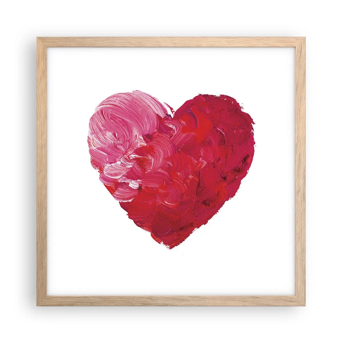 Plagát v ráme zo svetlého duba - All you need is love - 40x40 cm