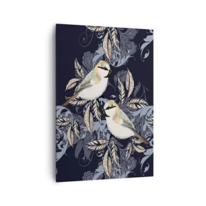 Obraz na plátne - Žltomodrá pieseň - 70x100 cm