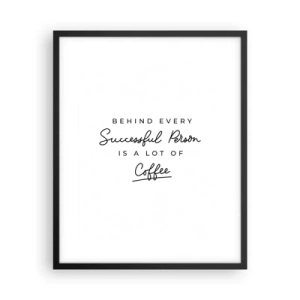 Plagát v čiernom ráme - Tajomstvo úspechu - 40x50 cm