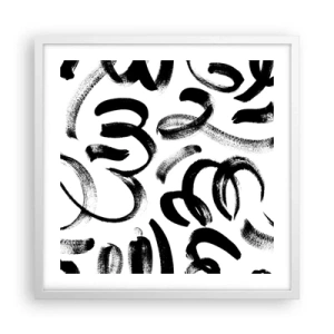 Plagát v bielom ráme - Čierne na bielom - 50x50 cm