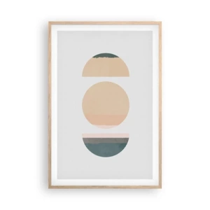 Plagát v ráme zo svetlého duba - Kruh za kruhom - 61x91 cm