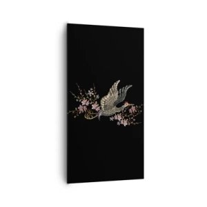 Obraz na plátne - Exotický vyšívaný vták - 65x120 cm