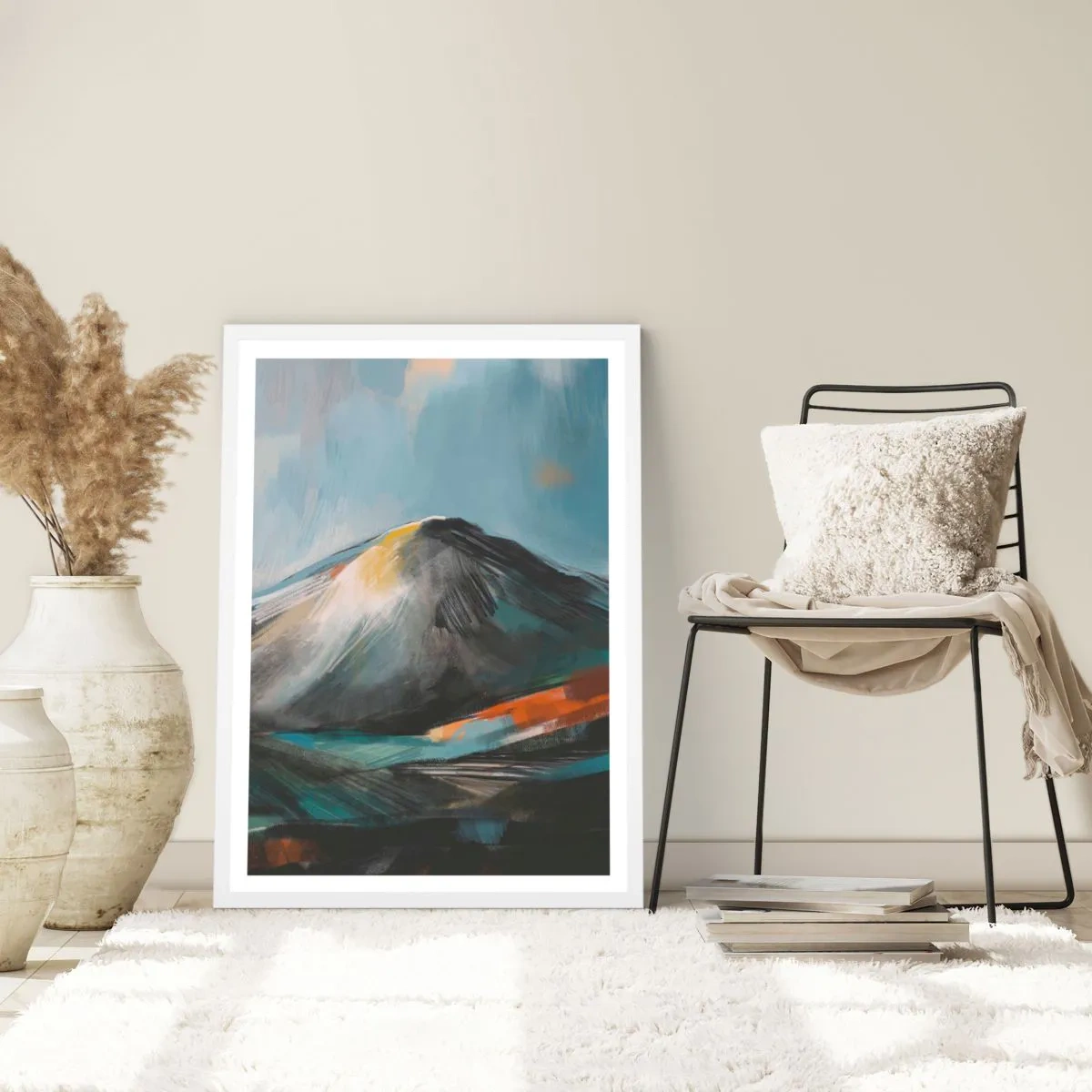 Plagát v bielom ráme - Surové a krásne - 70x100 cm