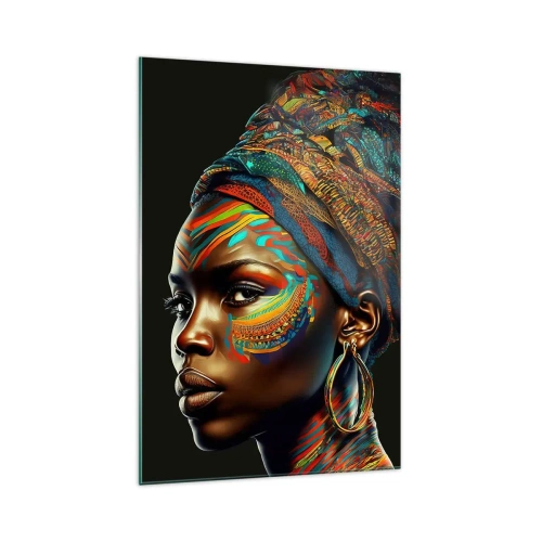 Obraz na skle - Africká kráľovná - 70x100 cm