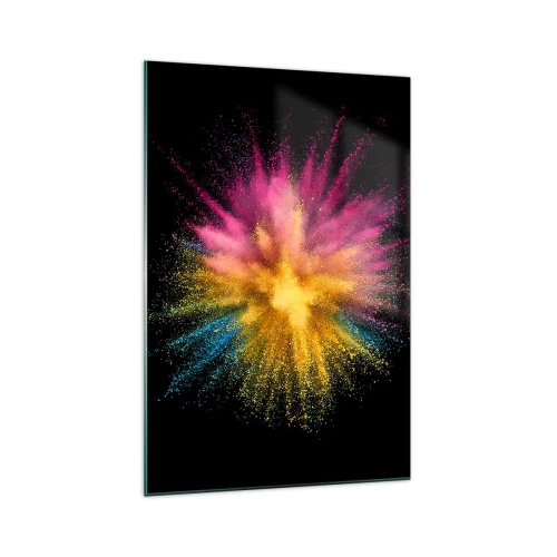 Obraz na skle - Zrodenie farieb - 70x100 cm