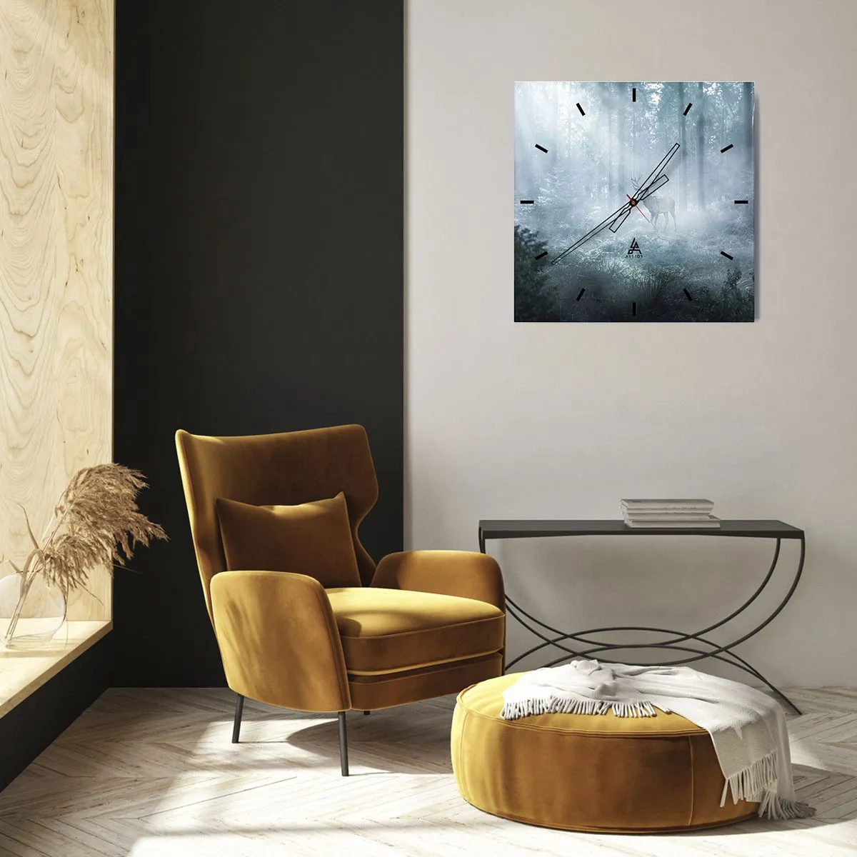 Nástenné hodiny - Ranná obchôdzka sídliska - 40x40 cm