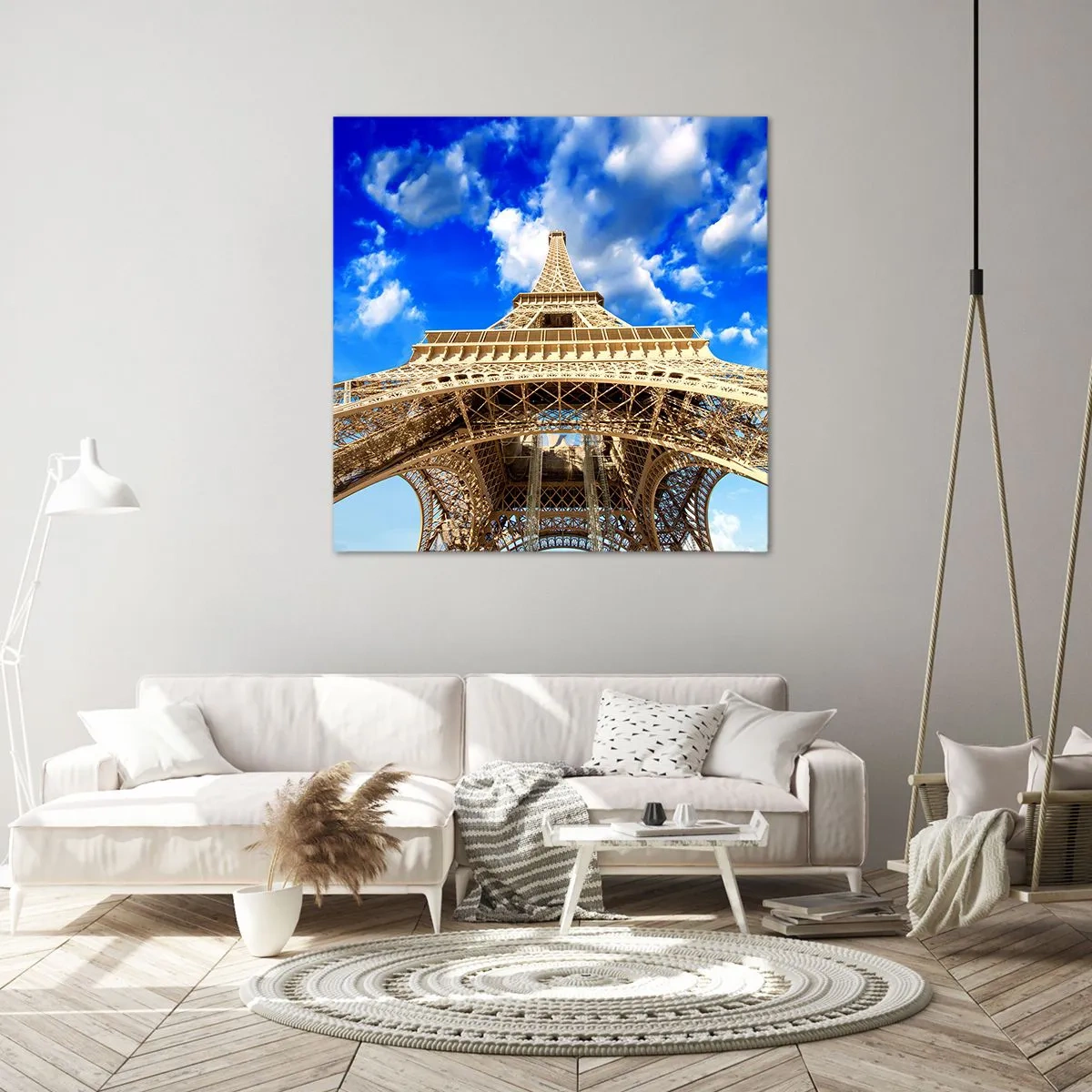 Obraz na plátne - Dosiahnuť na oblohu a mraky - 50x50 cm