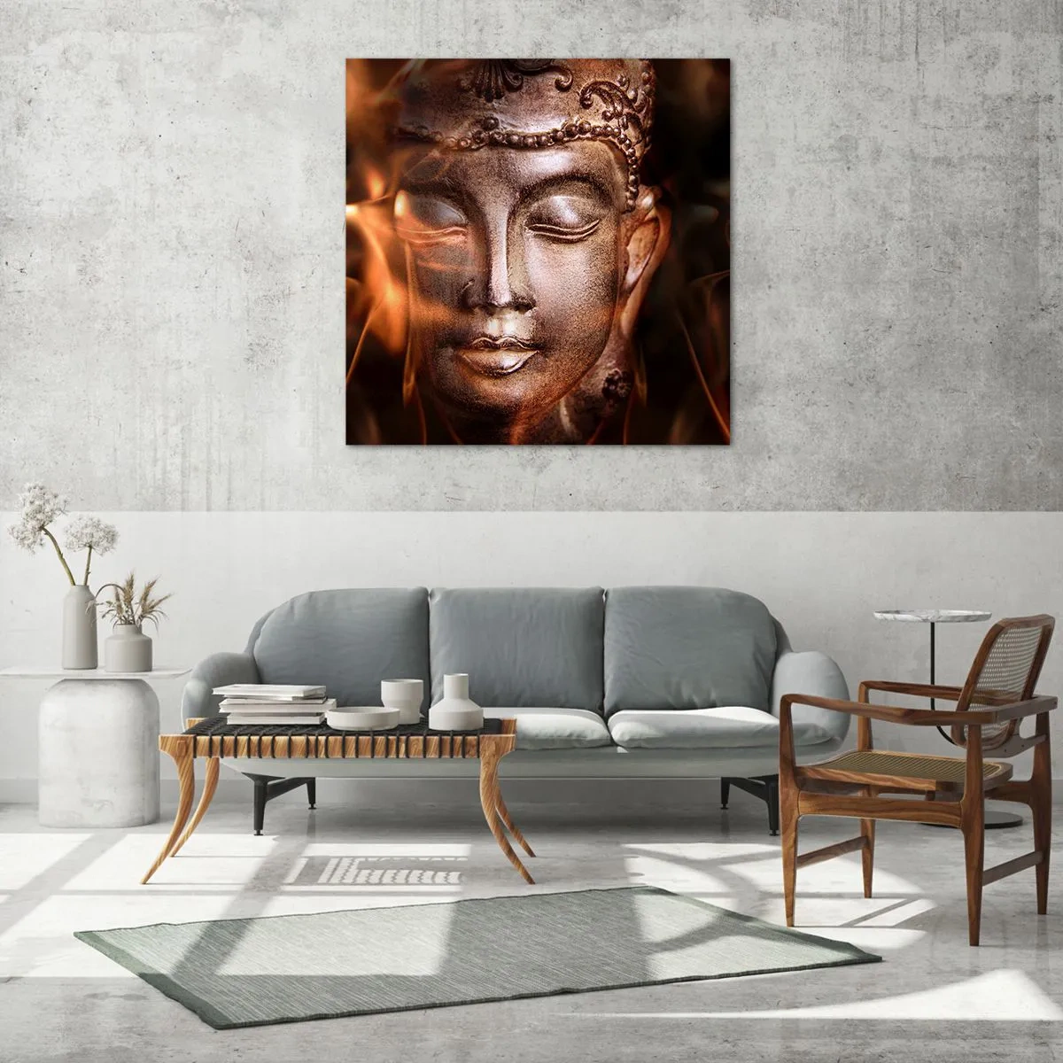 Obraz na skle - Existuje iba tu a teraz - 70x70 cm