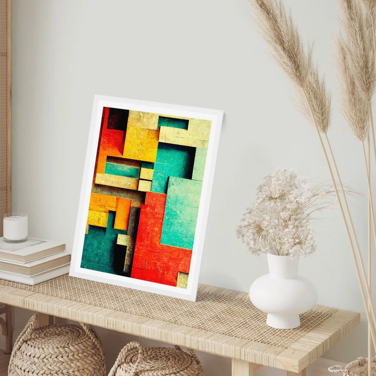 Plagát v bielom ráme - Festival pravých uhlov - 50x70 cm