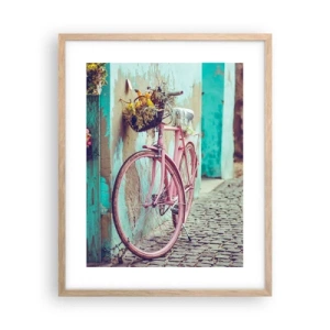 Plagát v ráme zo svetlého duba - Hneď sa vrátim - 40x50 cm