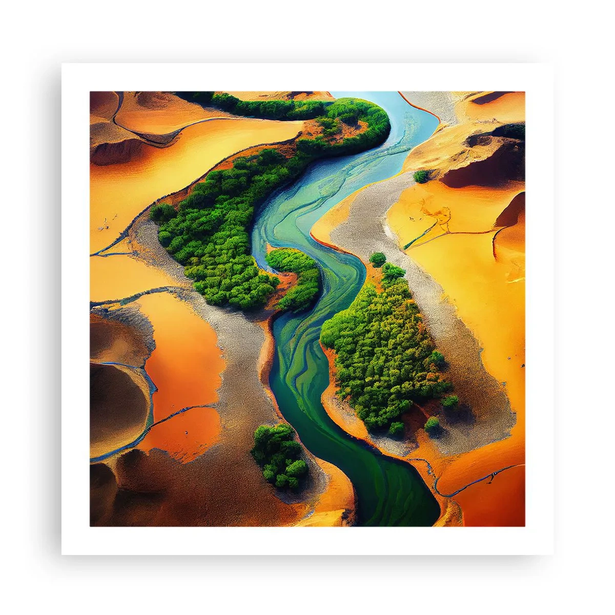 Plagát - Životodarná rieka - 60x60 cm