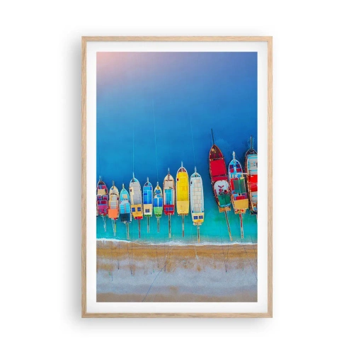 Plagát v ráme zo svetlého duba - Z vtáčej perspektívy - 61x91 cm