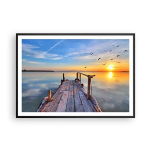 Plagát v čiernom ráme - Ísť pred seba smerom k slnku - 100x70 cm