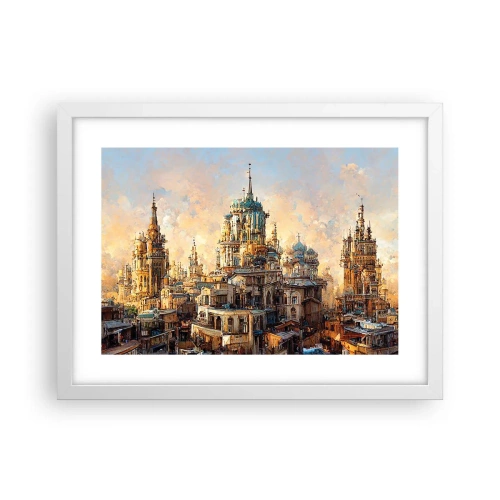 Plagát v bielom ráme - Mesto miest - 40x30 cm