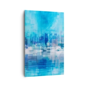 Obraz na plátne - Utopené v modrej - 80x120 cm