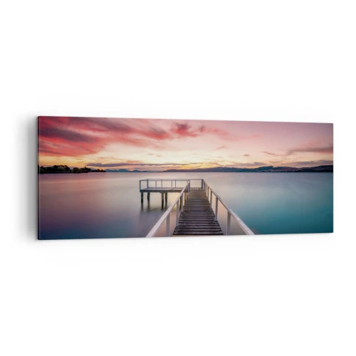 Obraz na plátne - Jemný plameň večera - 140x50 cm