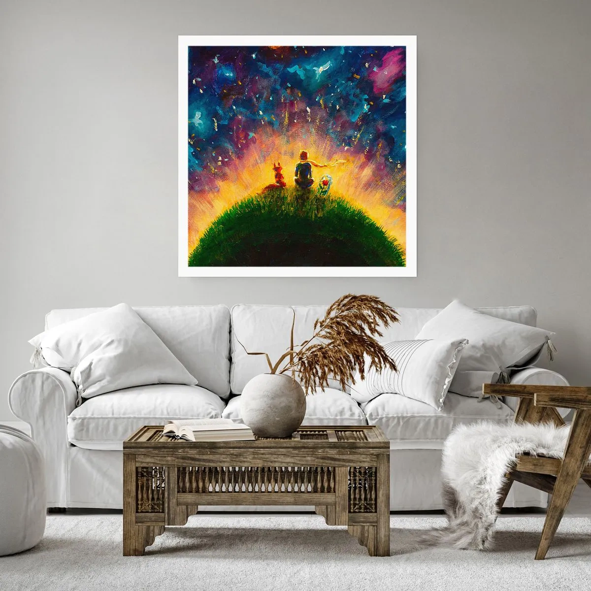 Plagát - Láska a priateľstvo - celý svet - 50x50 cm