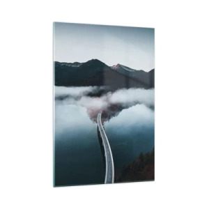 Obraz na skle - Pri vode hladkej ako zrkadlo - 70x100 cm