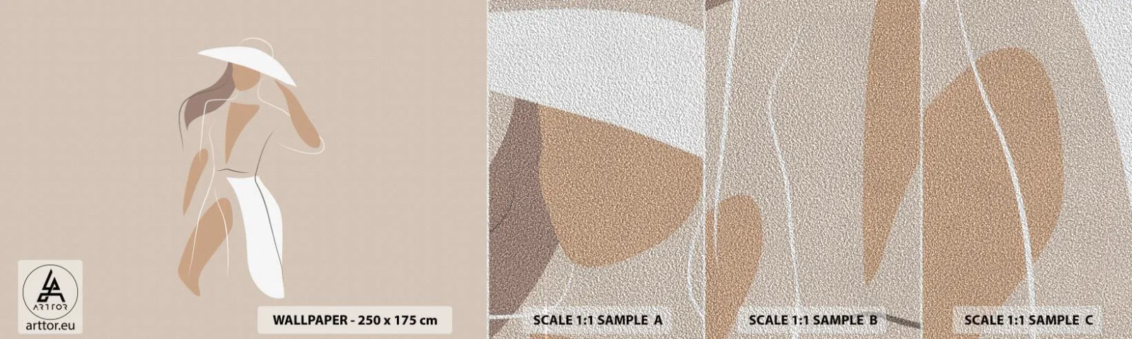 Vzorka fototapety Premium Sand - Móda je zábava - Žena, Grafika, Móda - 100x30 cm