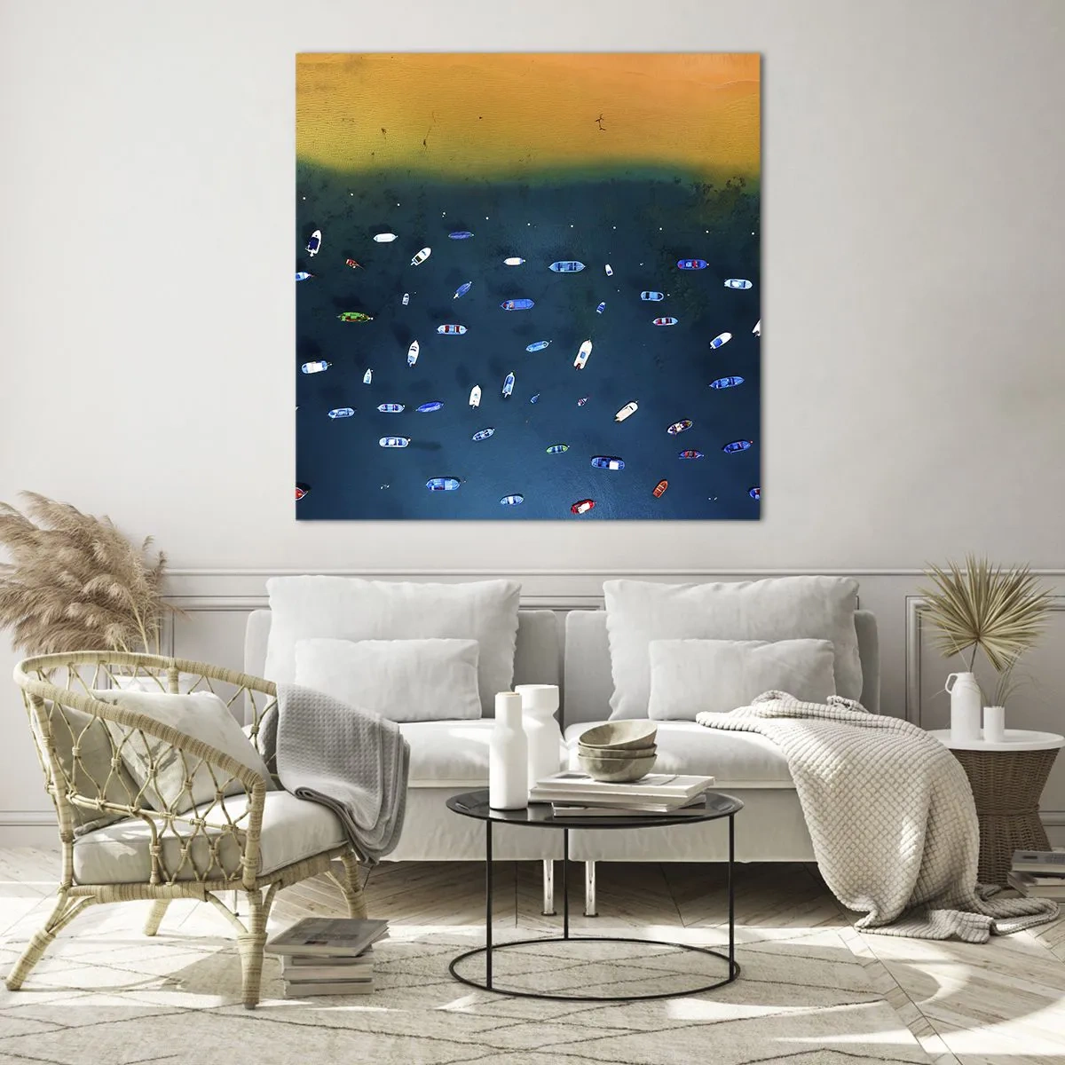 Obraz na skle - Prázdninová hra - 70x70 cm