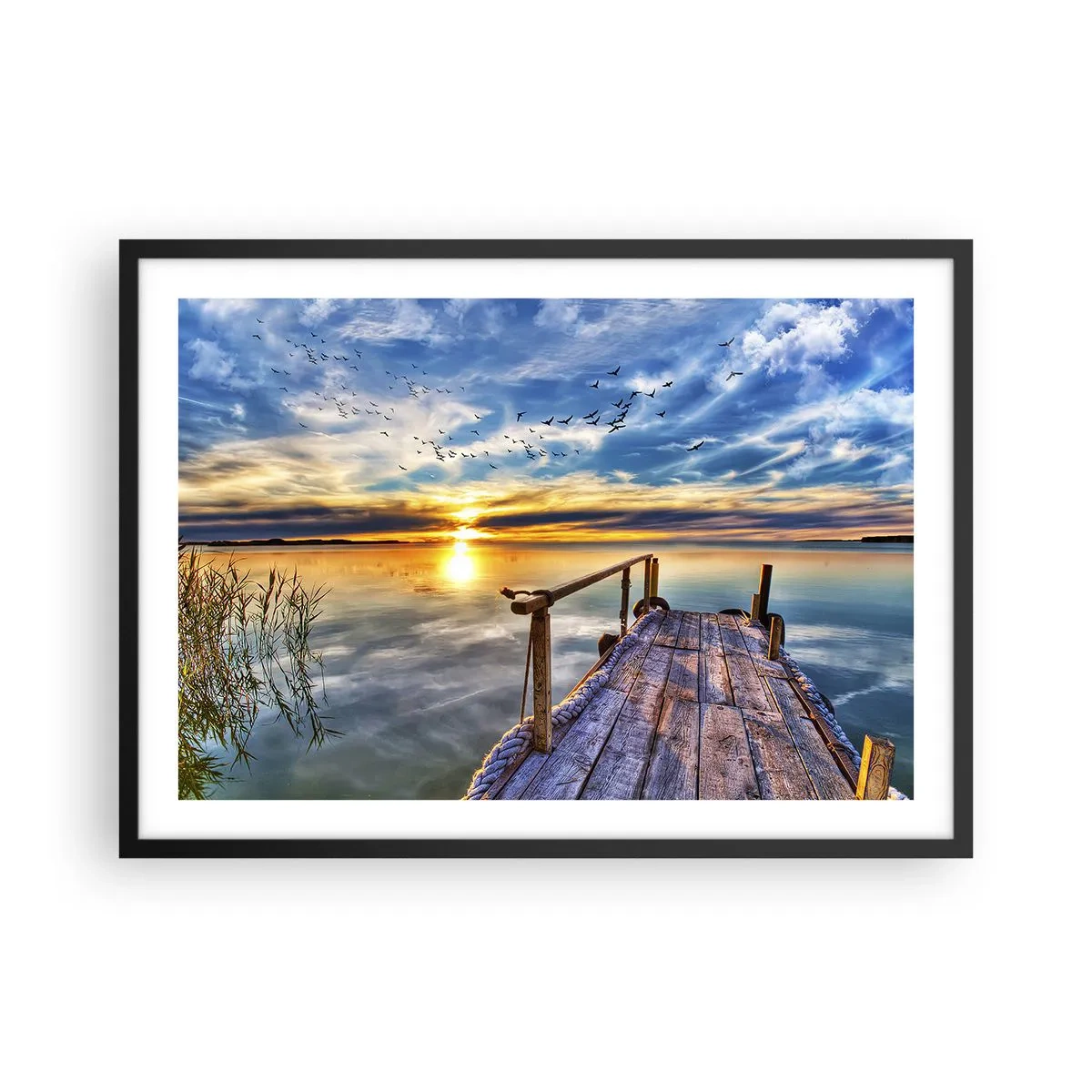 Plagát v čiernom ráme - Vietor ide odpočívať - 70x50 cm