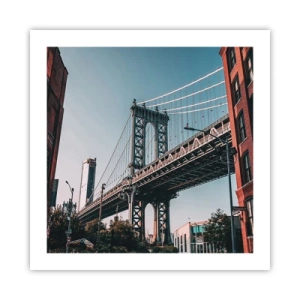 Plagát - Nad vlnami mesta - 50x50 cm